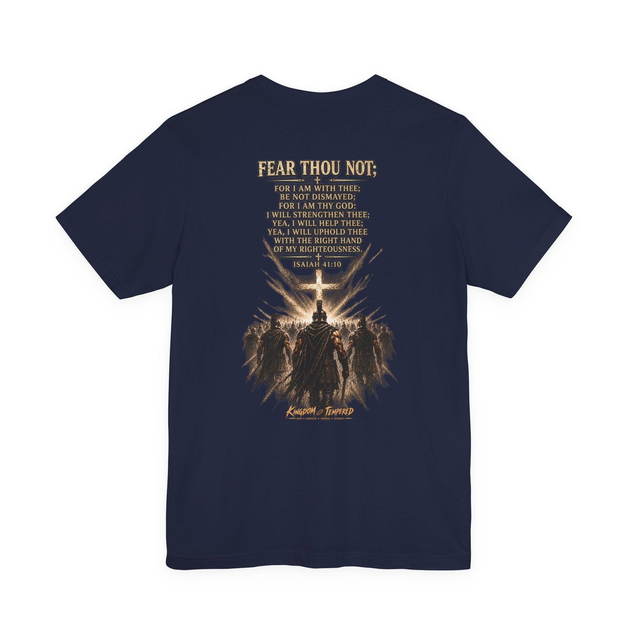 Christian Cross Tee — "Fear Thou Not" Inspirational Graphic T-Shirt