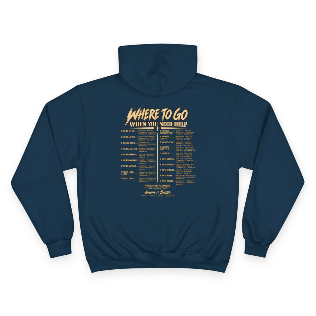 Champion Hoodie — 'Where To Go' Tour-Style Crewneck Hoodie (White)