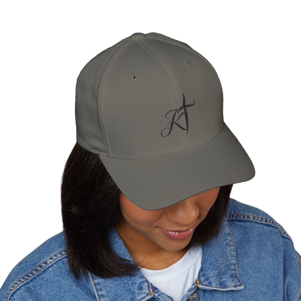 Embroidered Faith Cross Cap — 'Faith Over Fear' Closed-Back Baseball Hat