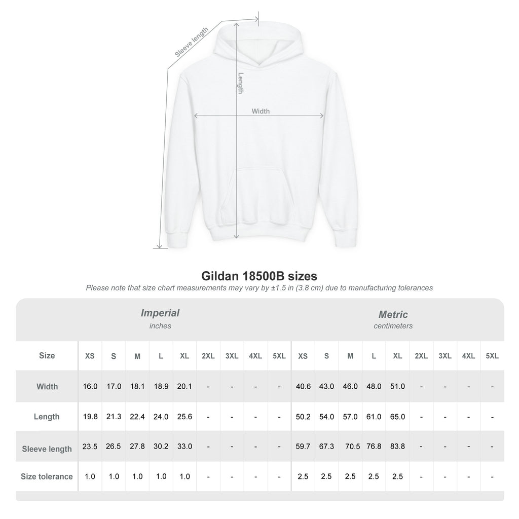 Youth Hoodie — "Nothing But the Blood of Jesus" Crown of Thorns Christian Sweatshirt