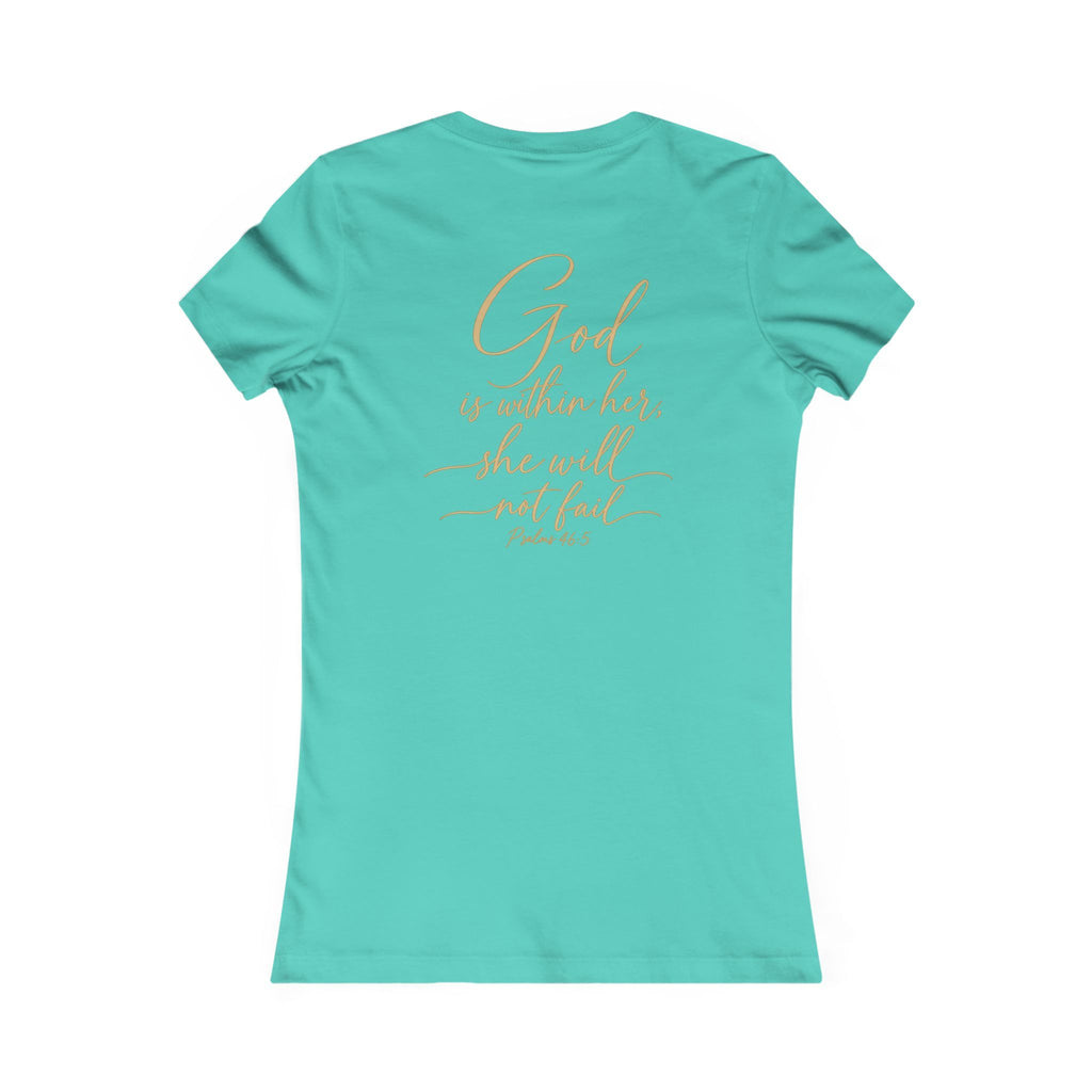 Women's Tee — 'She Shall Not Be Moved' Inspirational Christian Graphic