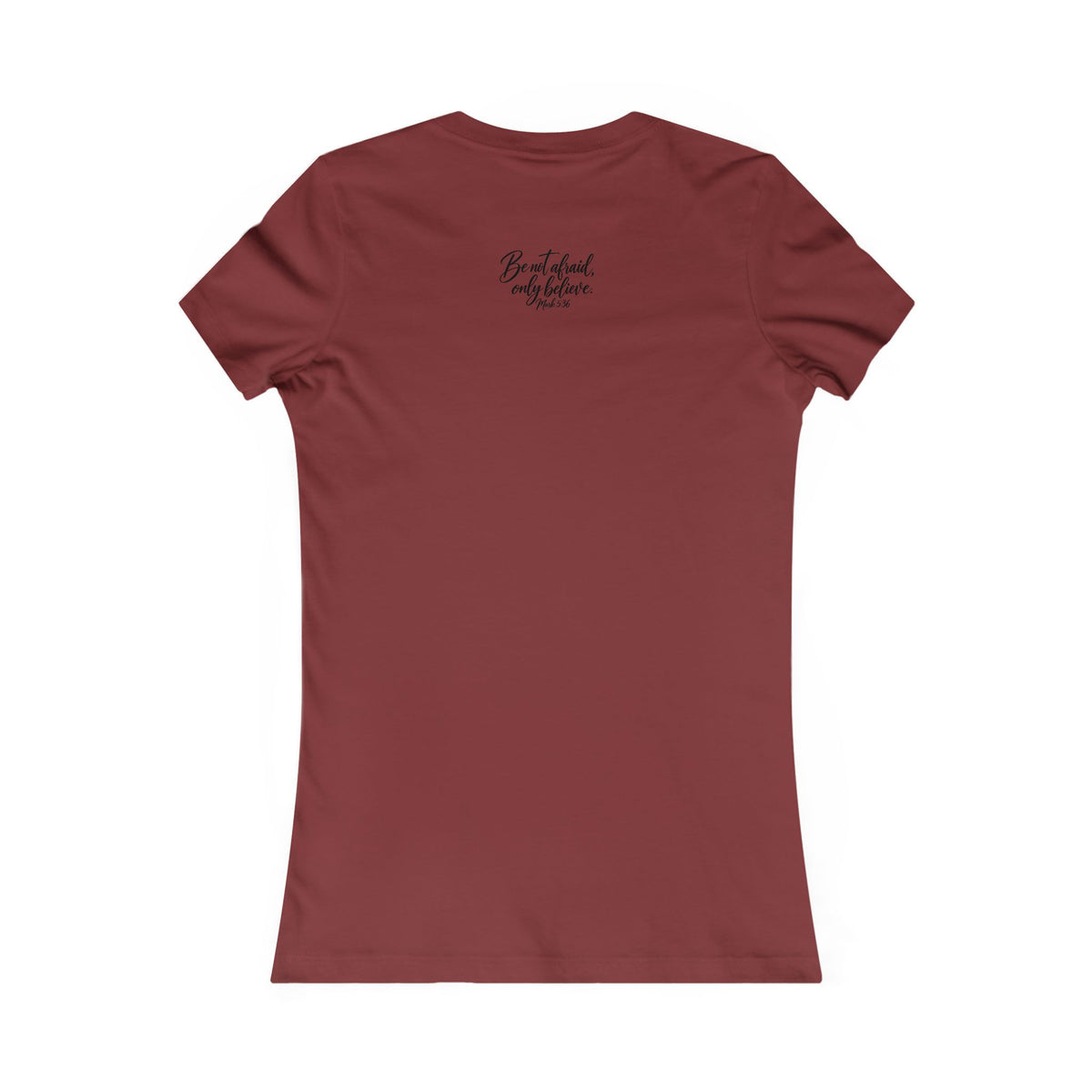 Faith Over Fear Women's Tee Black Lettering— Inspirational Christian Shirt