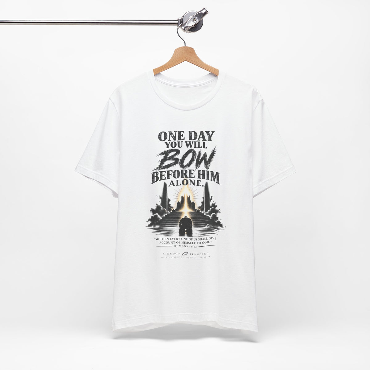 Religious Graphic Tee — "One Day You Will Bow Before Him Alone" Christian Faith T‑Shirt