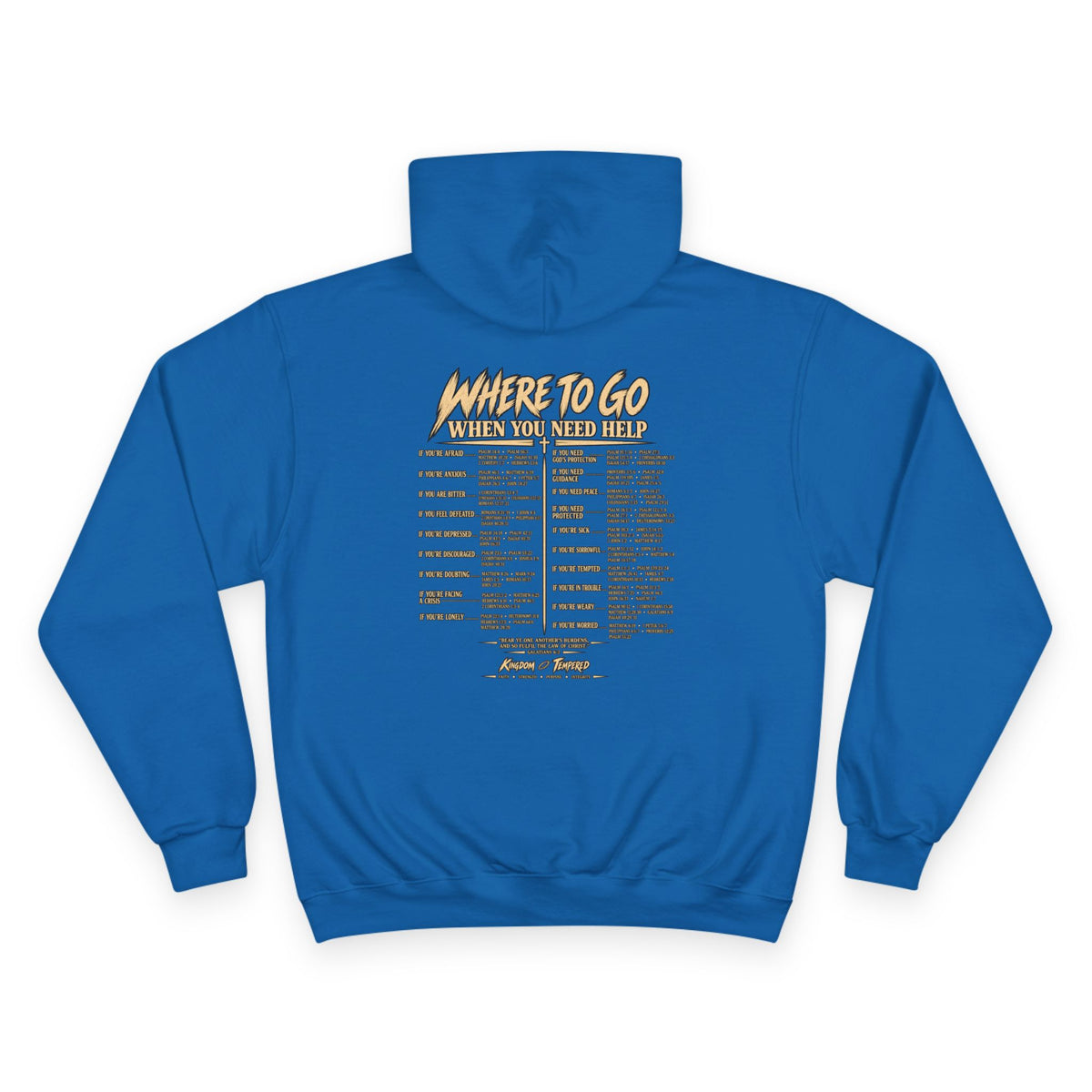 Champion Hoodie — 'Where To Go' Tour-Style Crewneck Hoodie (White)