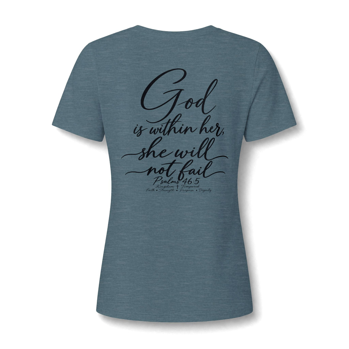 Women's V-Neck Tee - Minimal Archer Logo Chest Shirt