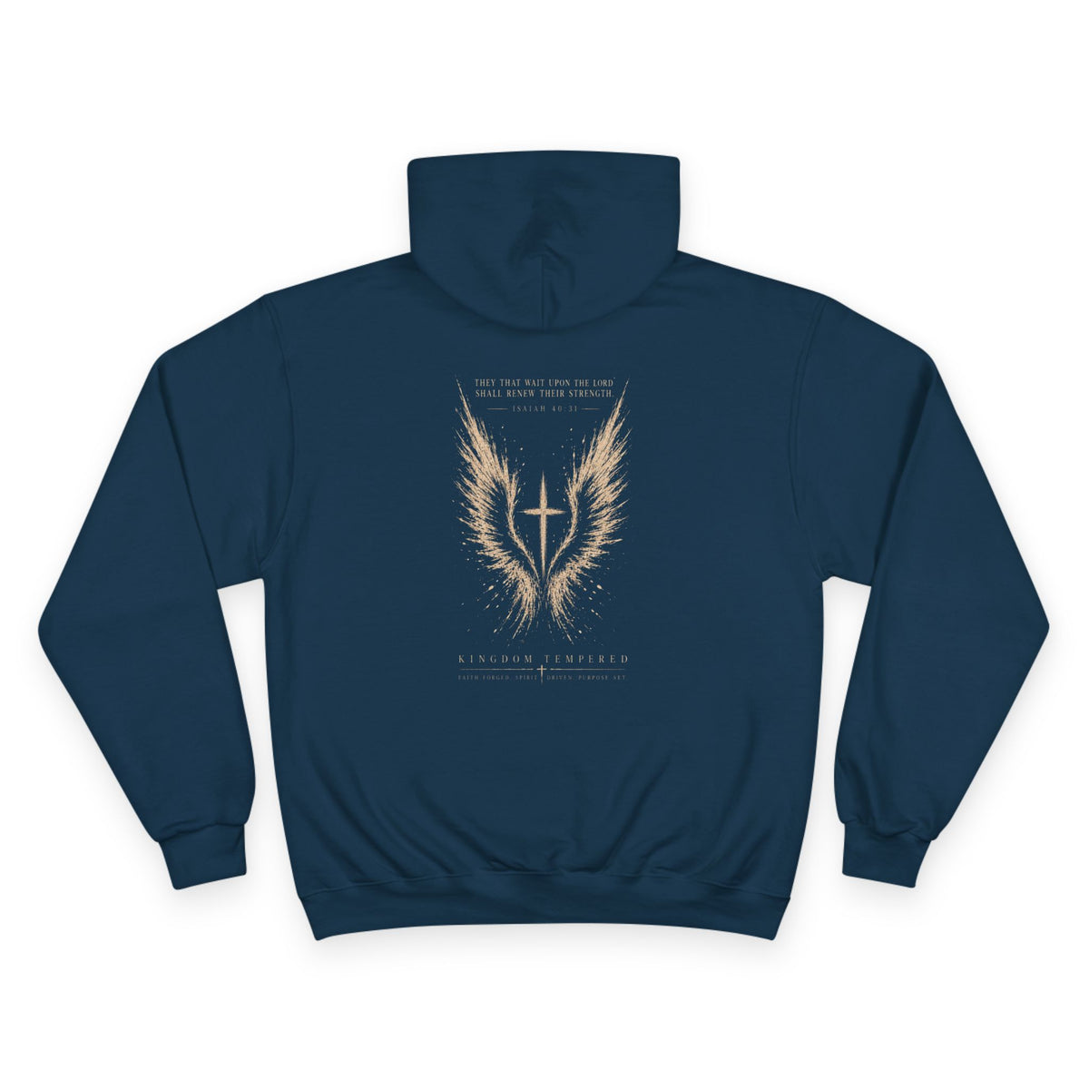 Champion Hoodie — Gold Wings Cross Graphic Hoodie