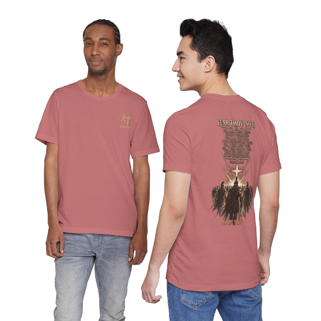Christian Cross Tee — "Fear Thou Not" Inspirational Graphic T-Shirt