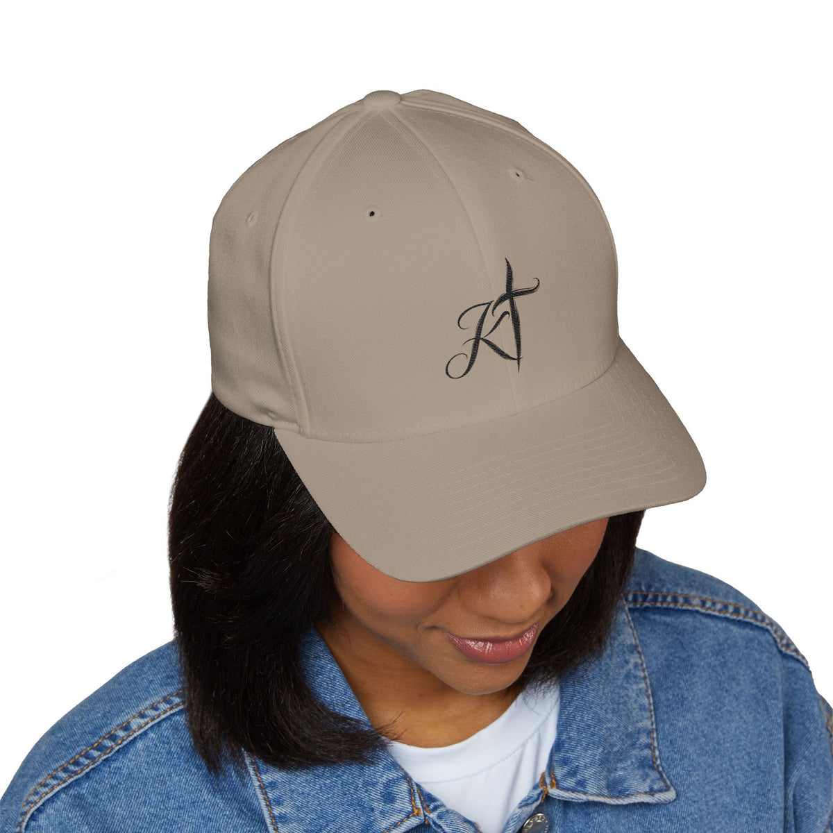 Embroidered Faith Cross Cap — 'Faith Over Fear' Closed-Back Baseball Hat