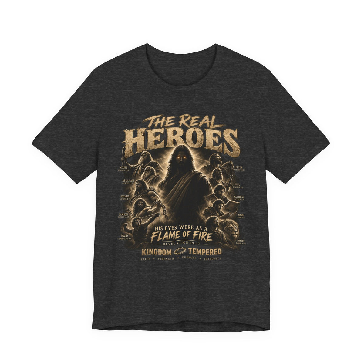 The Real Heroes Graphic Tee — 'Blessed With A Flame Of Fire' Band/Metal Tour Shirt