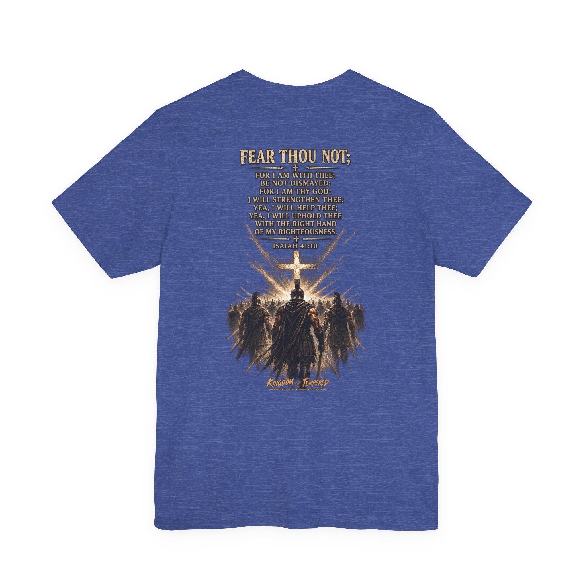 Christian Cross Tee — "Fear Thou Not" Inspirational Graphic T-Shirt
