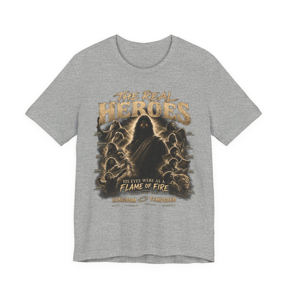 The Real Heroes Graphic Tee — 'Blessed With A Flame Of Fire' Band/Metal Tour Shirt