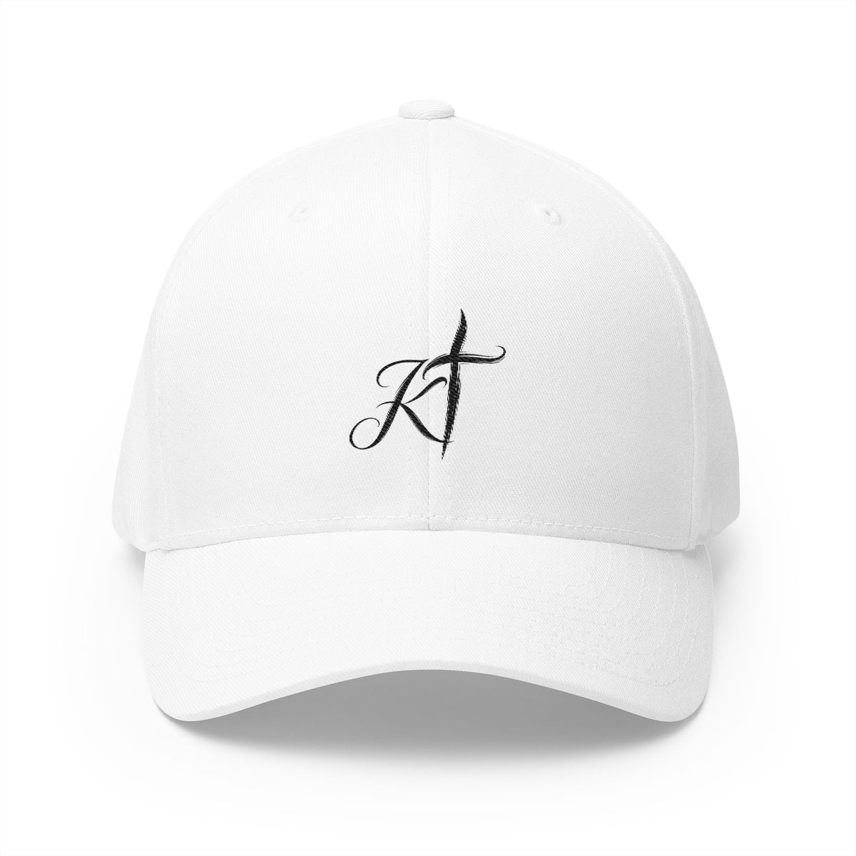Embroidered Faith Cross Cap — 'Faith Over Fear' Closed-Back Baseball Hat