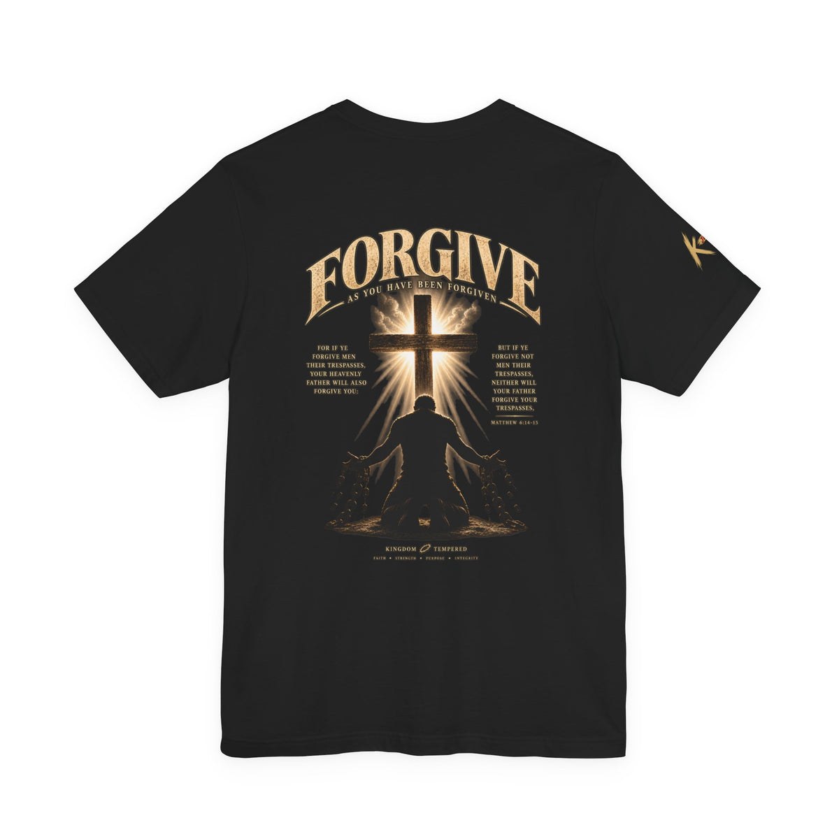 Forgive Cross Graphic Tee — Christian Faith Inspirational T‑Shirt
