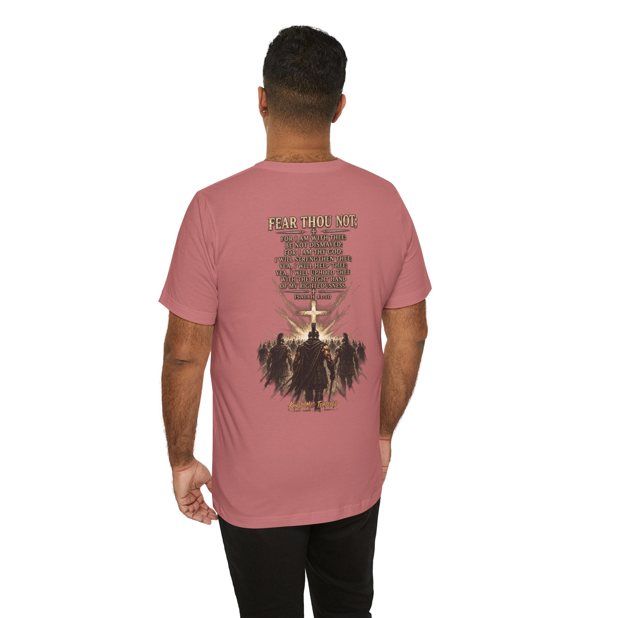Christian Cross Tee — "Fear Thou Not" Inspirational Graphic T-Shirt