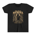 Youth Tee — "The Real Heroes" Flame of Fire Graphic Shirt