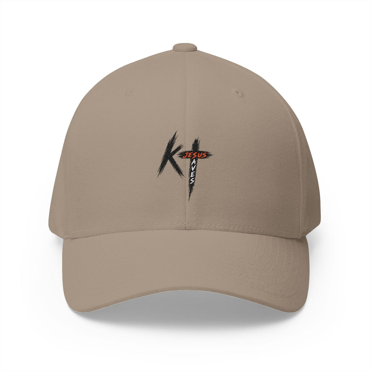 Embroidered 'KT' Cross Logo Cap — Structured Closed-Back Baseball Hat