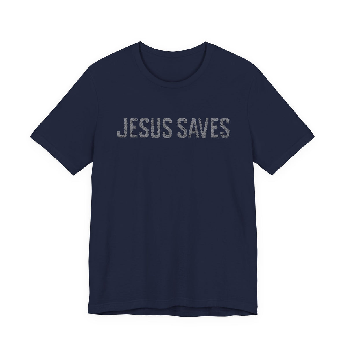Jesus Saves written in scripture — Minimal Faith T-Shirt
