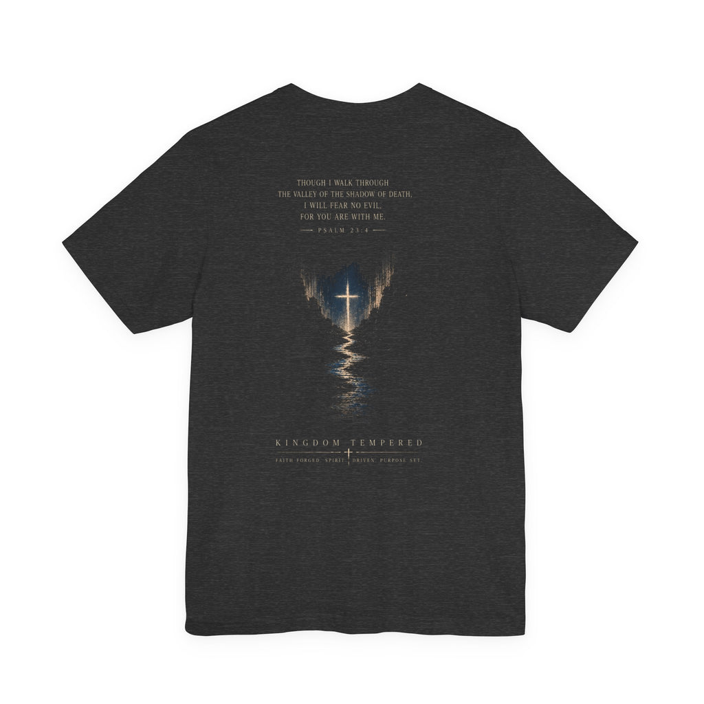 Christian Cross Reflection Tee — 'I Will Be With You' Inspirational T-Shirt