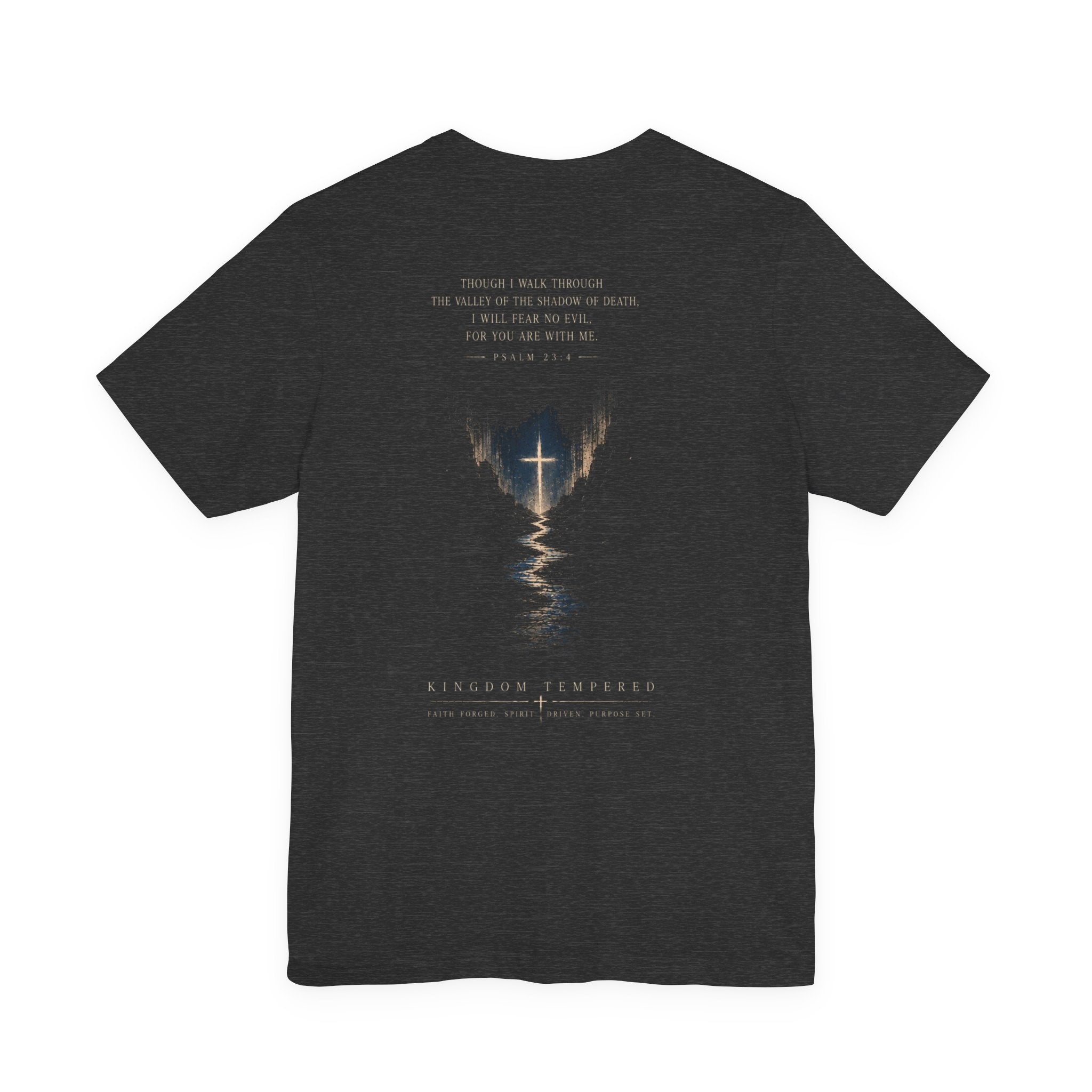 Christian Cross Reflection Tee — 'I Will Be With You' Inspirational T-Shirt