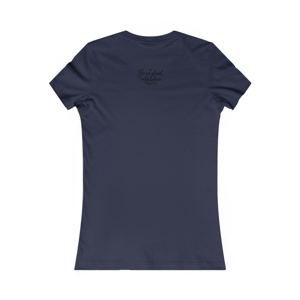 Faith Over Fear Women's Tee Black Lettering— Inspirational Christian Shirt