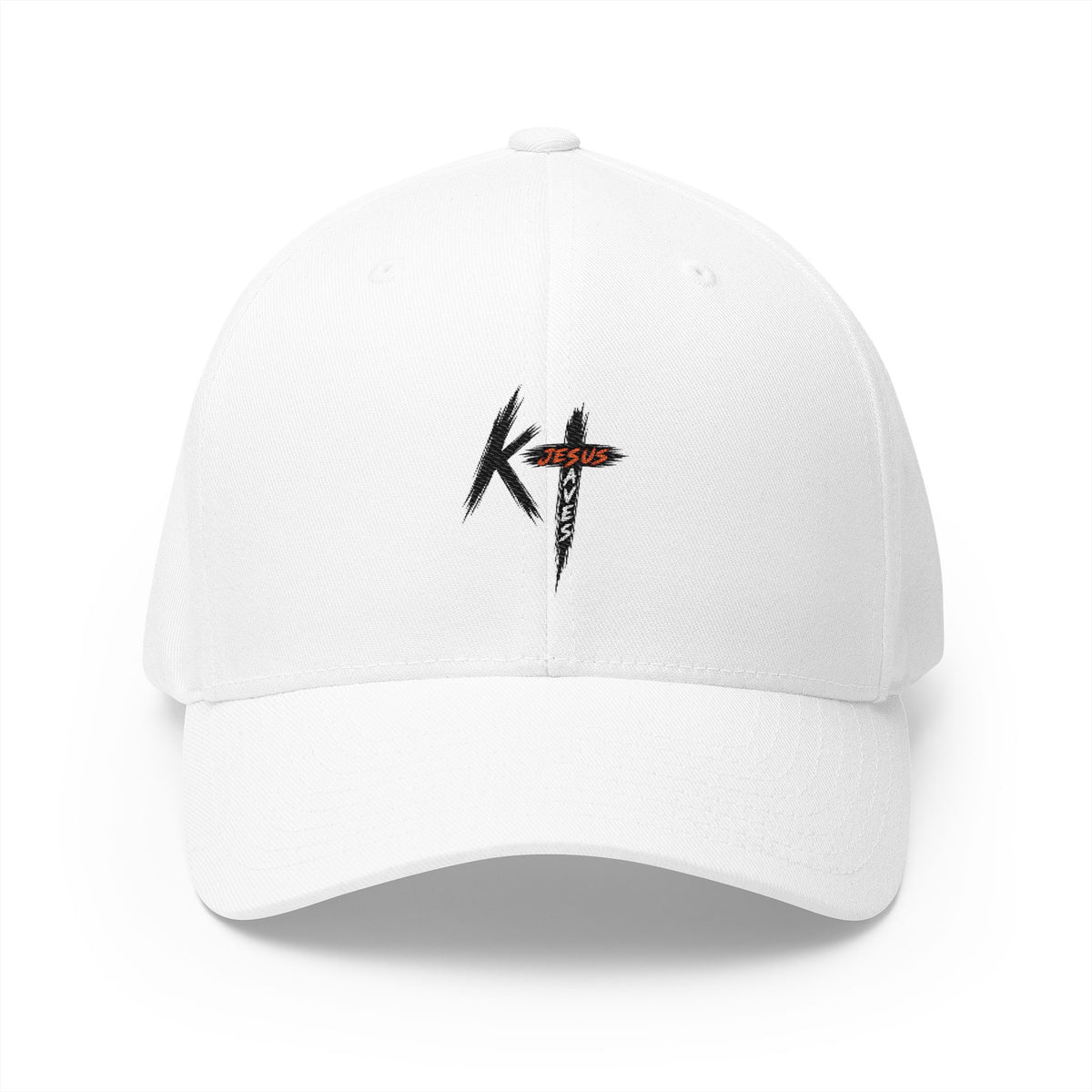 Embroidered 'KT' Cross Logo Cap — Structured Closed-Back Baseball Hat
