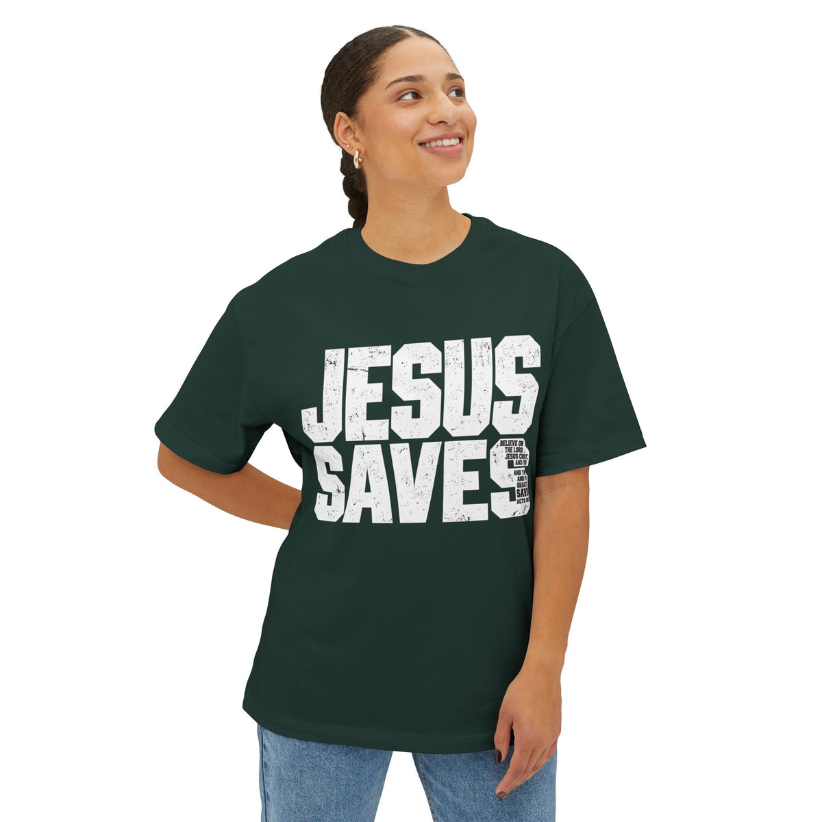 Jesus Saves Boxy Tee