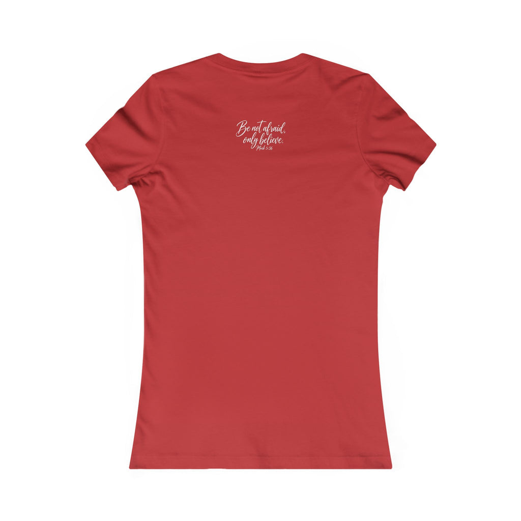 Faith Over Fear Women’s Tee White Wording– Inspirational Christian Graphic T-Shirt