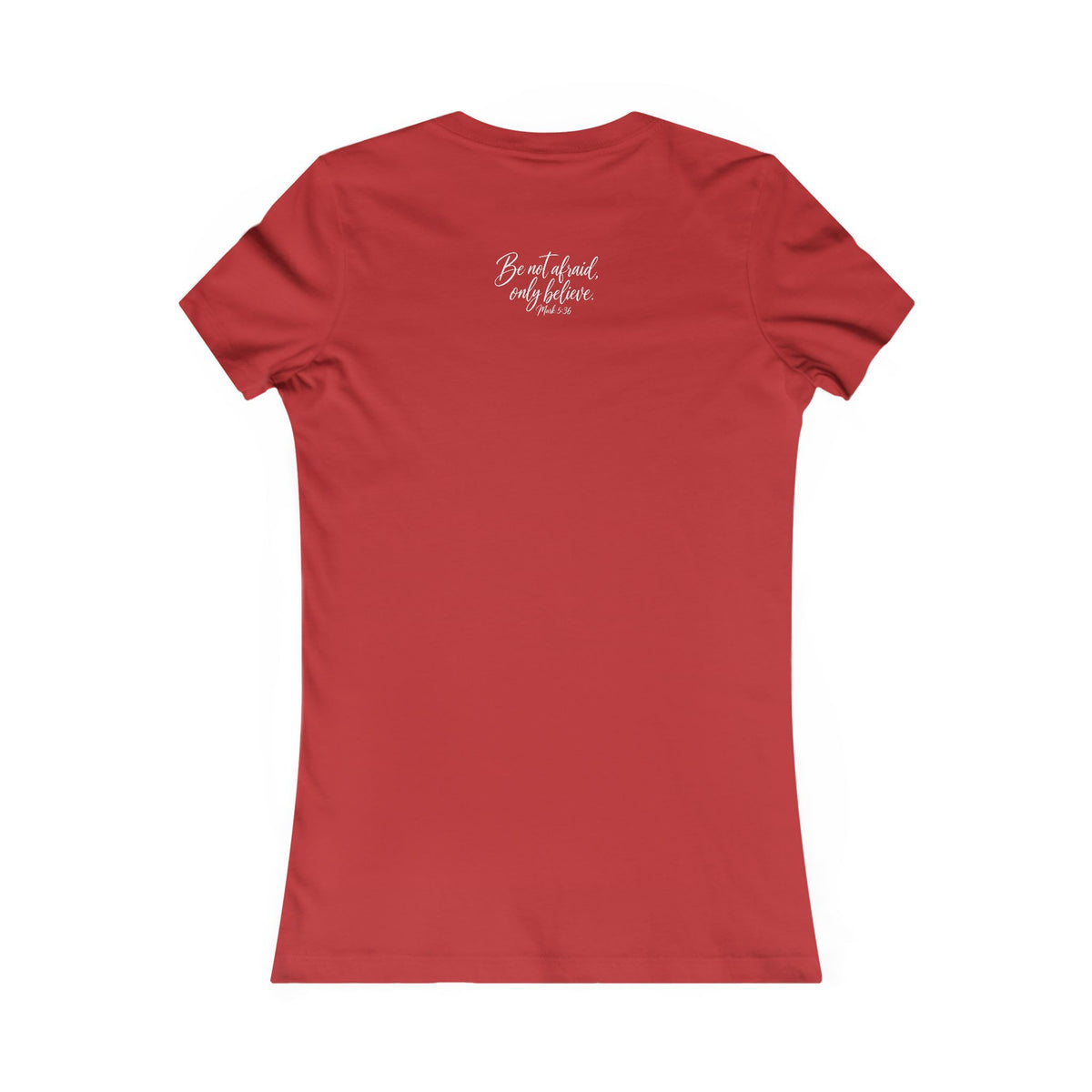Faith Over Fear Women’s Tee White Wording– Inspirational Christian Graphic T-Shirt