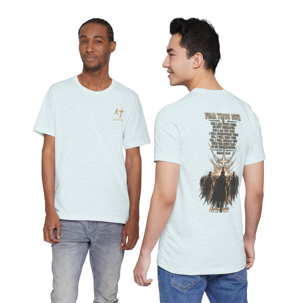 Christian Cross Tee — "Fear Thou Not" Inspirational Graphic T-Shirt