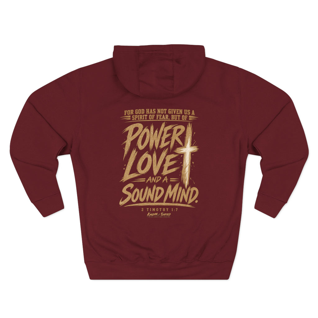 Power, Love & Sound Mind Hoodie – Christian Faith Verse Fleece Hoodie