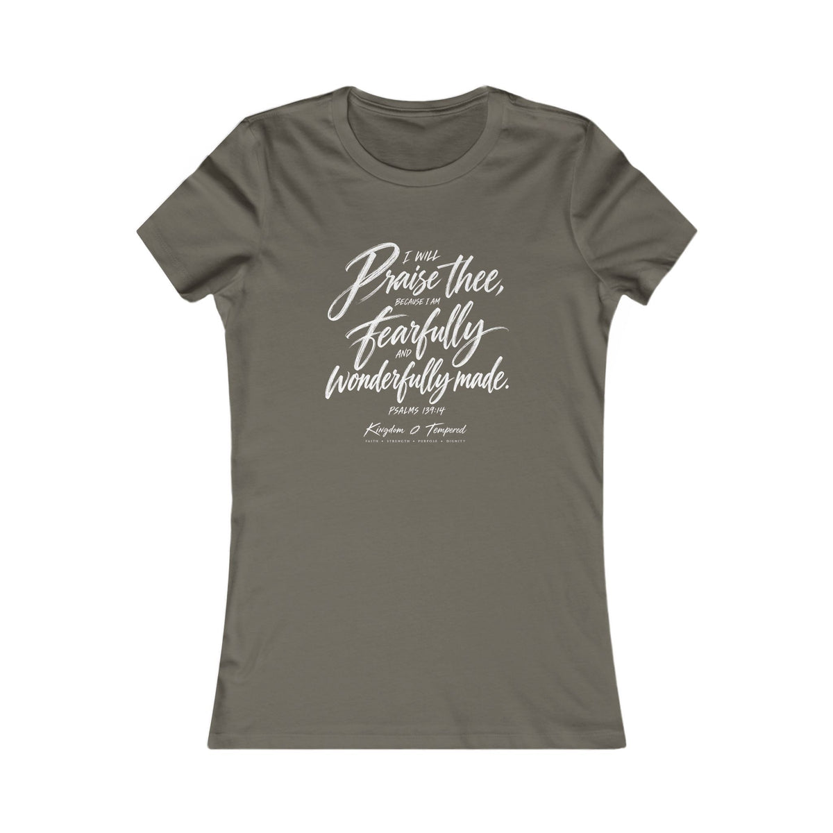 Praise Thee Women's Tee — "I Am Fearfully & Wonderfully Made" Inspirational Christian T-Shirt