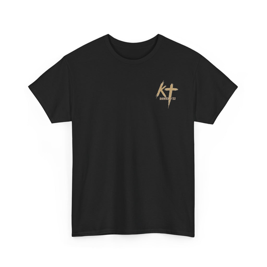 Pray With Faith Tee — Lion & Cross Christian Graphic T-Shirt