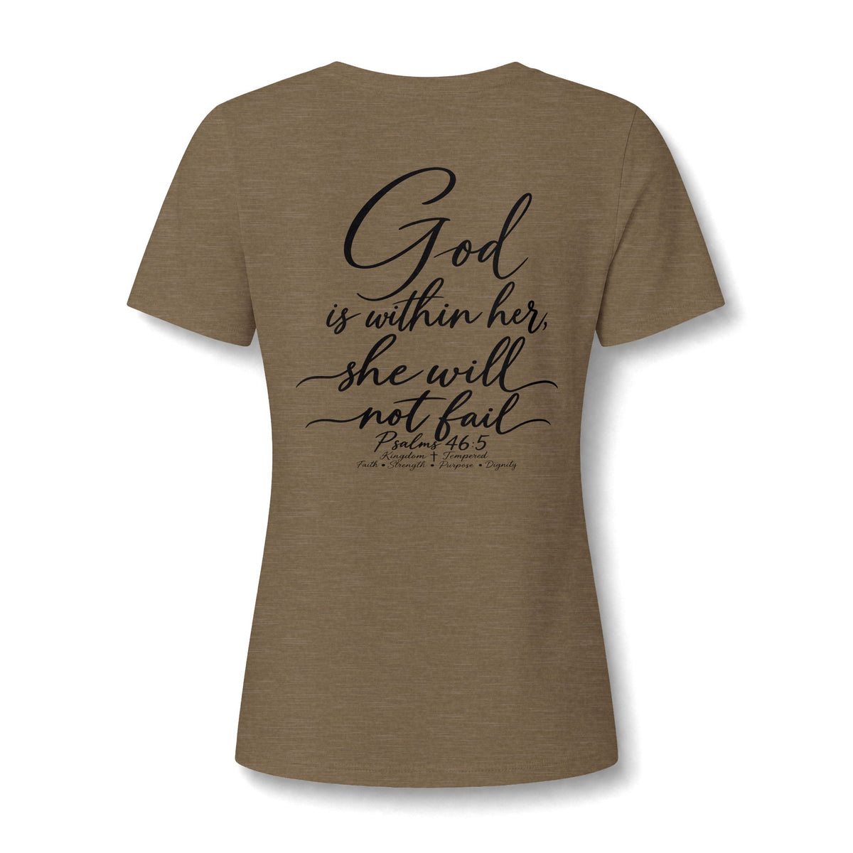 Women's V-Neck Tee - Minimal Archer Logo Chest Shirt