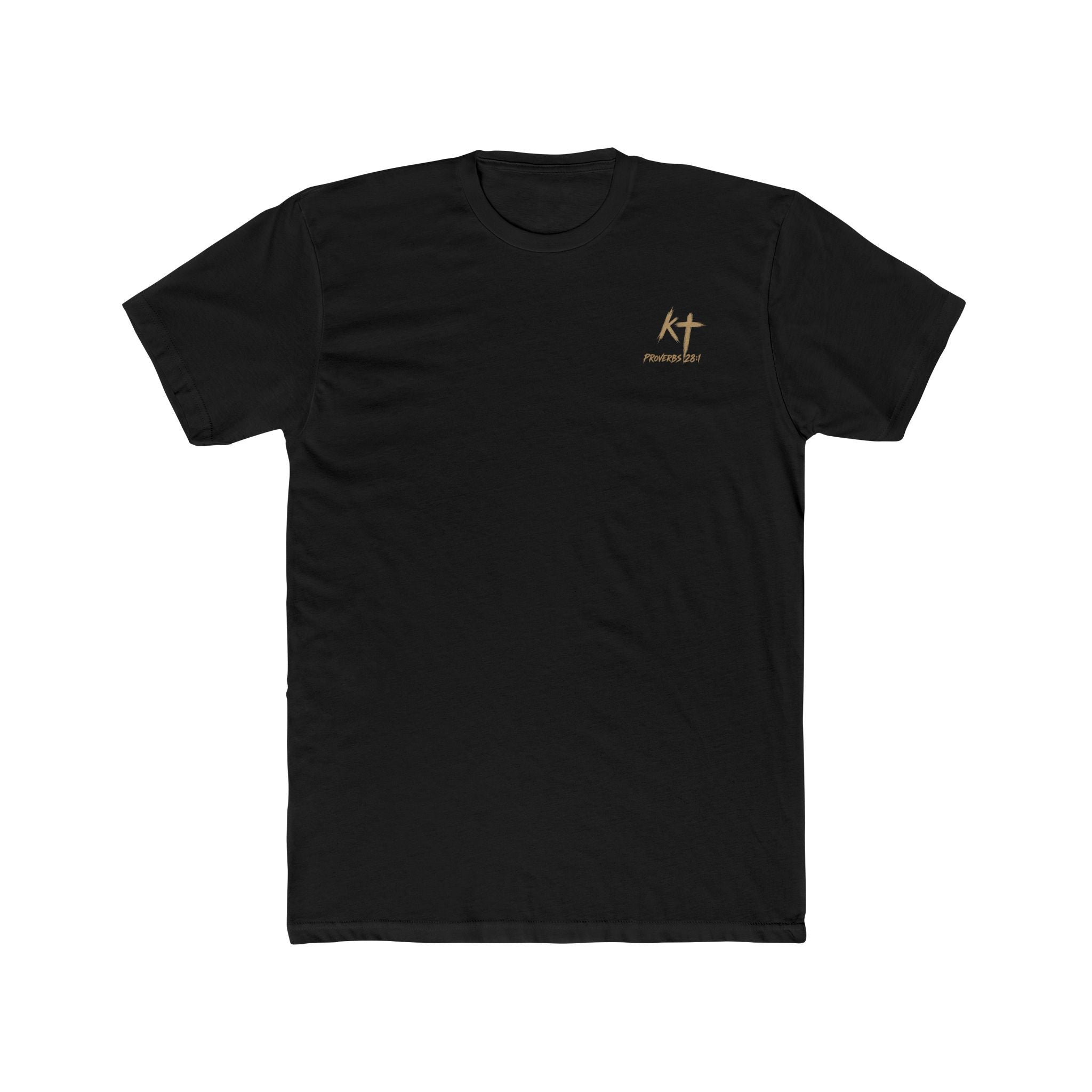 Lion Graphic Tee — "Bold as a Lion" Inspirational Christian Tee (Kingdom-Tempered) — Proverbs 28:1