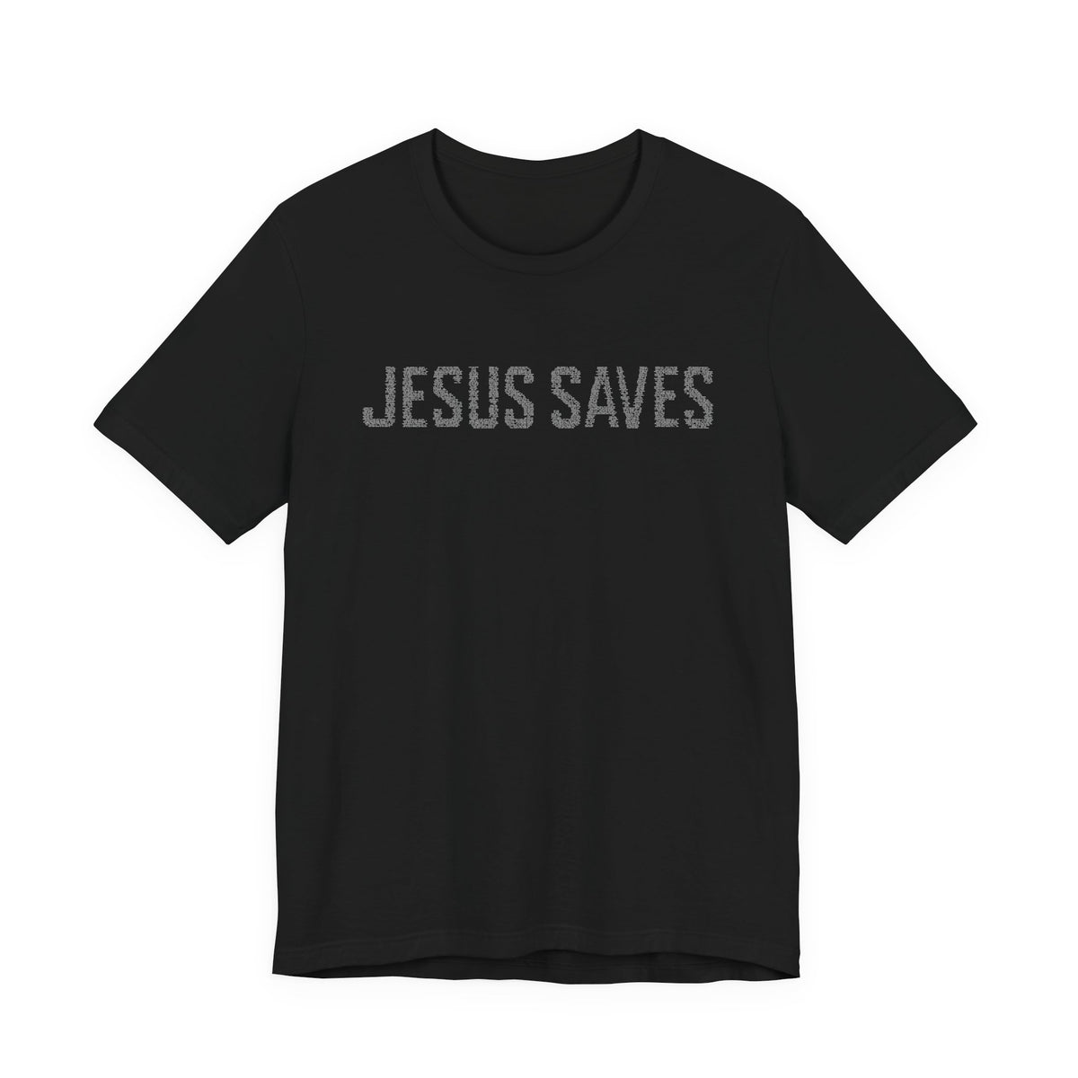 Jesus Saves written in scripture — Minimal Faith T-Shirt