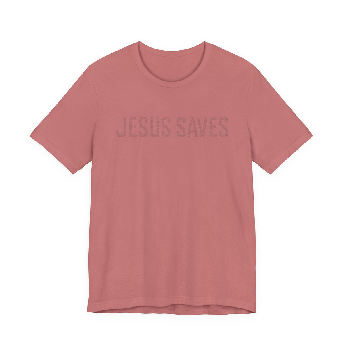 Jesus Saves written in scripture — Minimal Faith T-Shirt