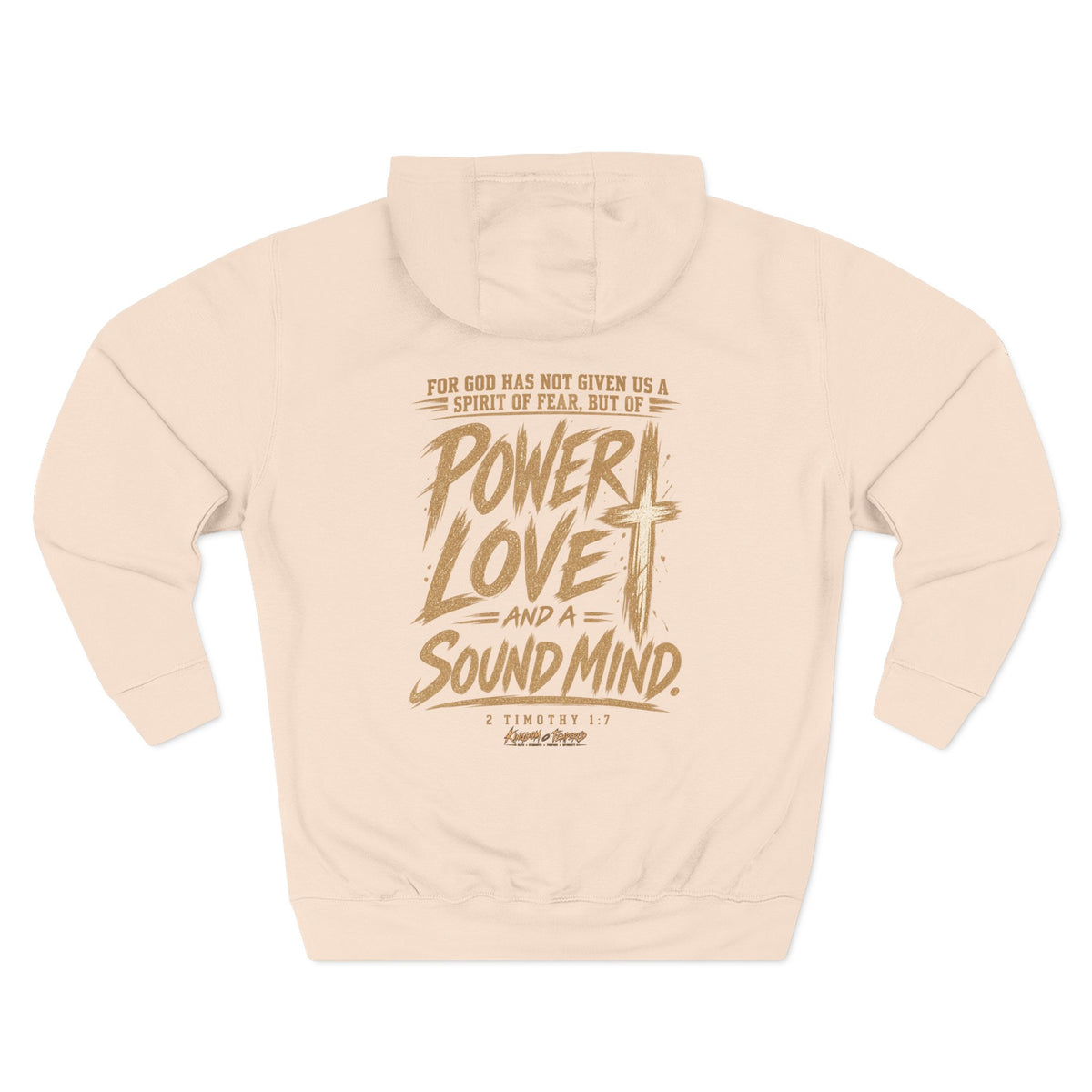 Power, Love & Sound Mind Hoodie – Christian Faith Verse Fleece Hoodie