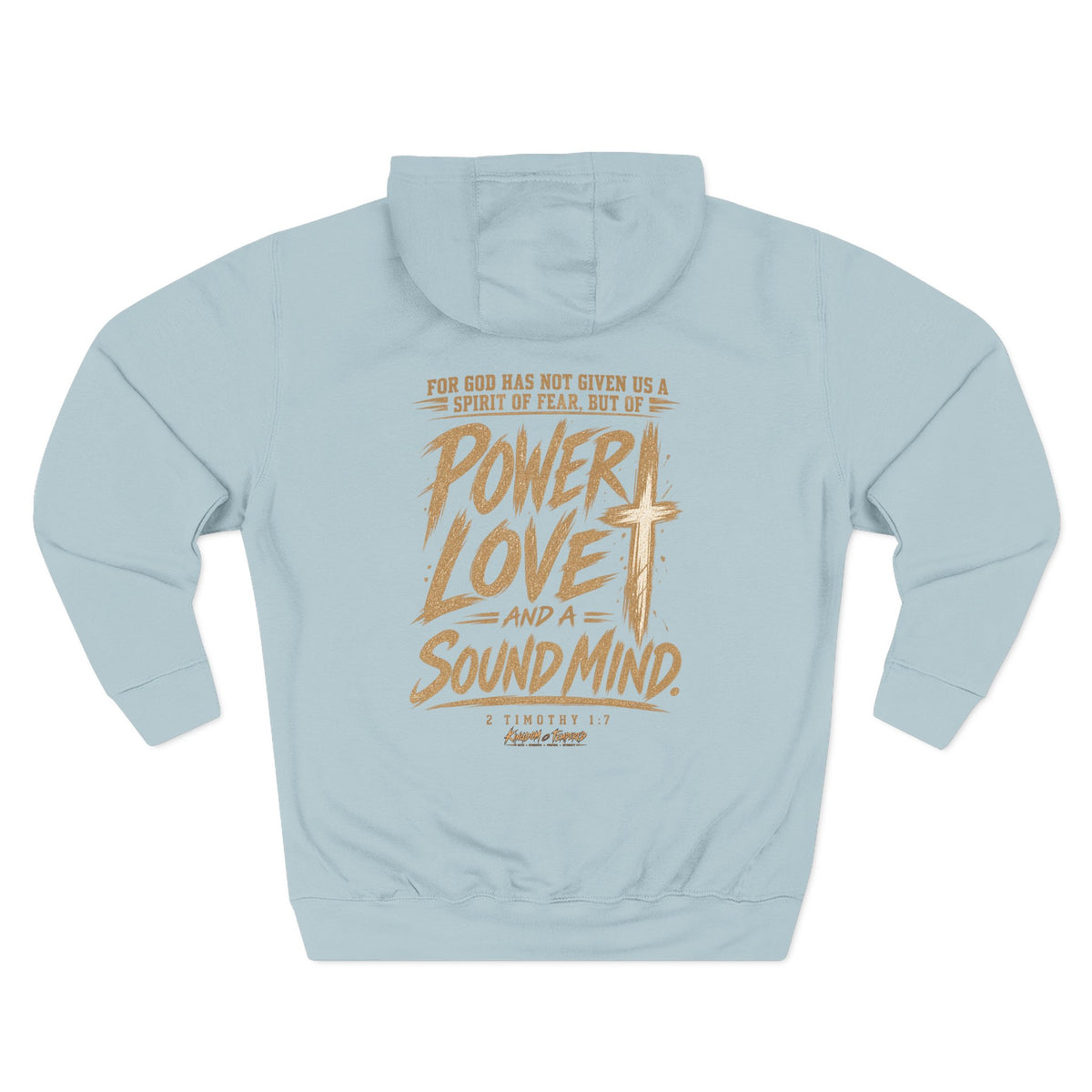 Power, Love & Sound Mind Hoodie – Christian Faith Verse Fleece Hoodie
