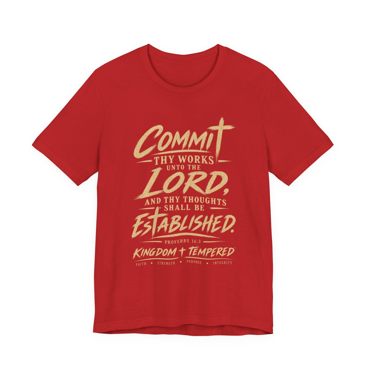 Faith Graphic Tee — "Commit Thy Works Unto the Lord" Inspirational Christian T‑Shirt