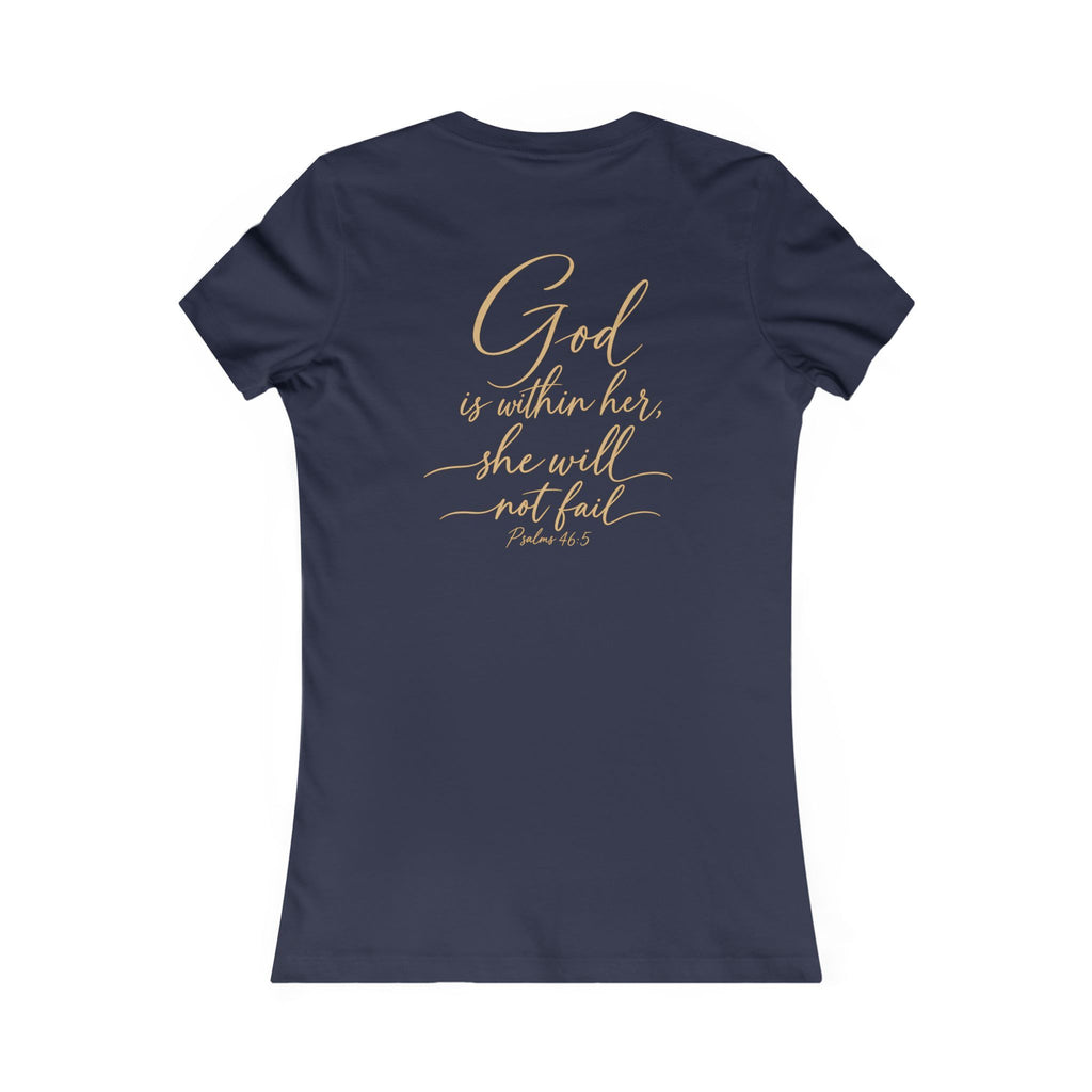 Women's Tee — 'She Shall Not Be Moved' Inspirational Christian Graphic