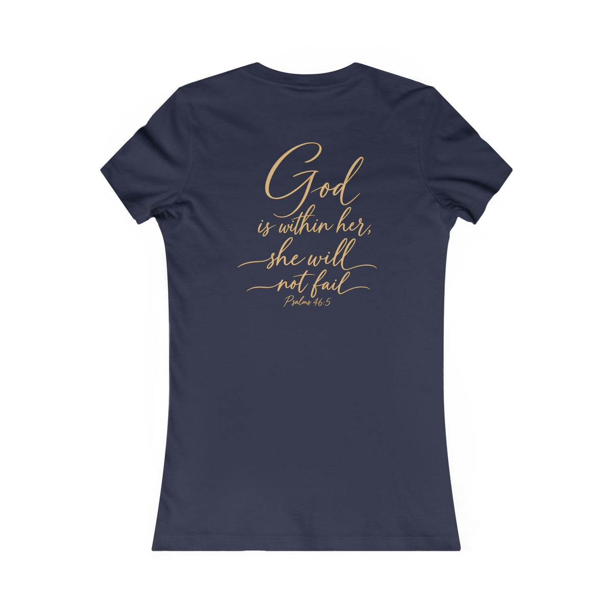 Women's Tee — 'She Shall Not Be Moved' Inspirational Christian Graphic