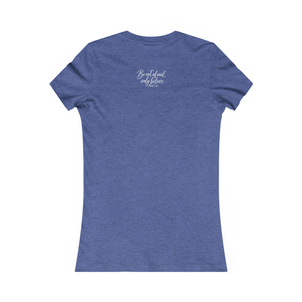 Faith Over Fear Women’s Tee White Wording– Inspirational Christian Graphic T-Shirt