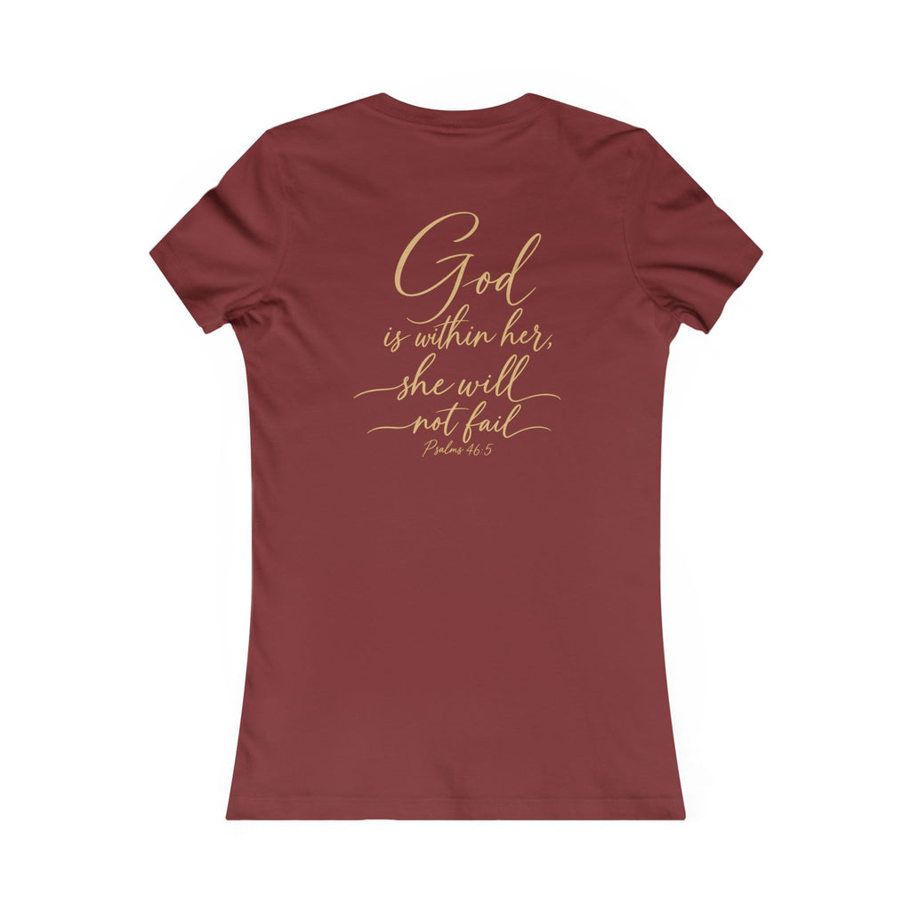Women's Tee — 'She Shall Not Be Moved' Inspirational Christian Graphic