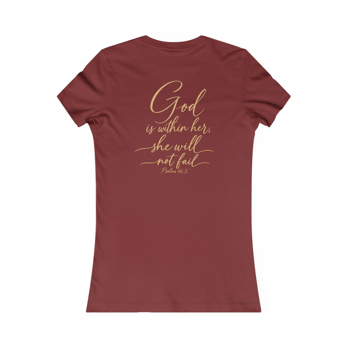 Women's Tee — 'She Shall Not Be Moved' Inspirational Christian Graphic