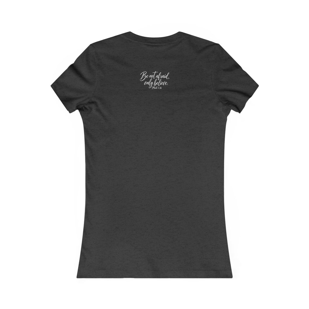 Faith Over Fear Women’s Tee White Wording– Inspirational Christian Graphic T-Shirt