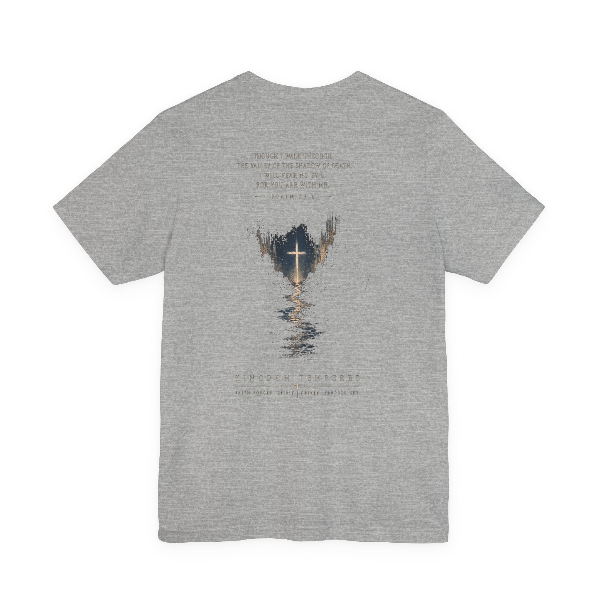 Christian Cross Reflection Tee — 'I Will Be With You' Inspirational T-Shirt