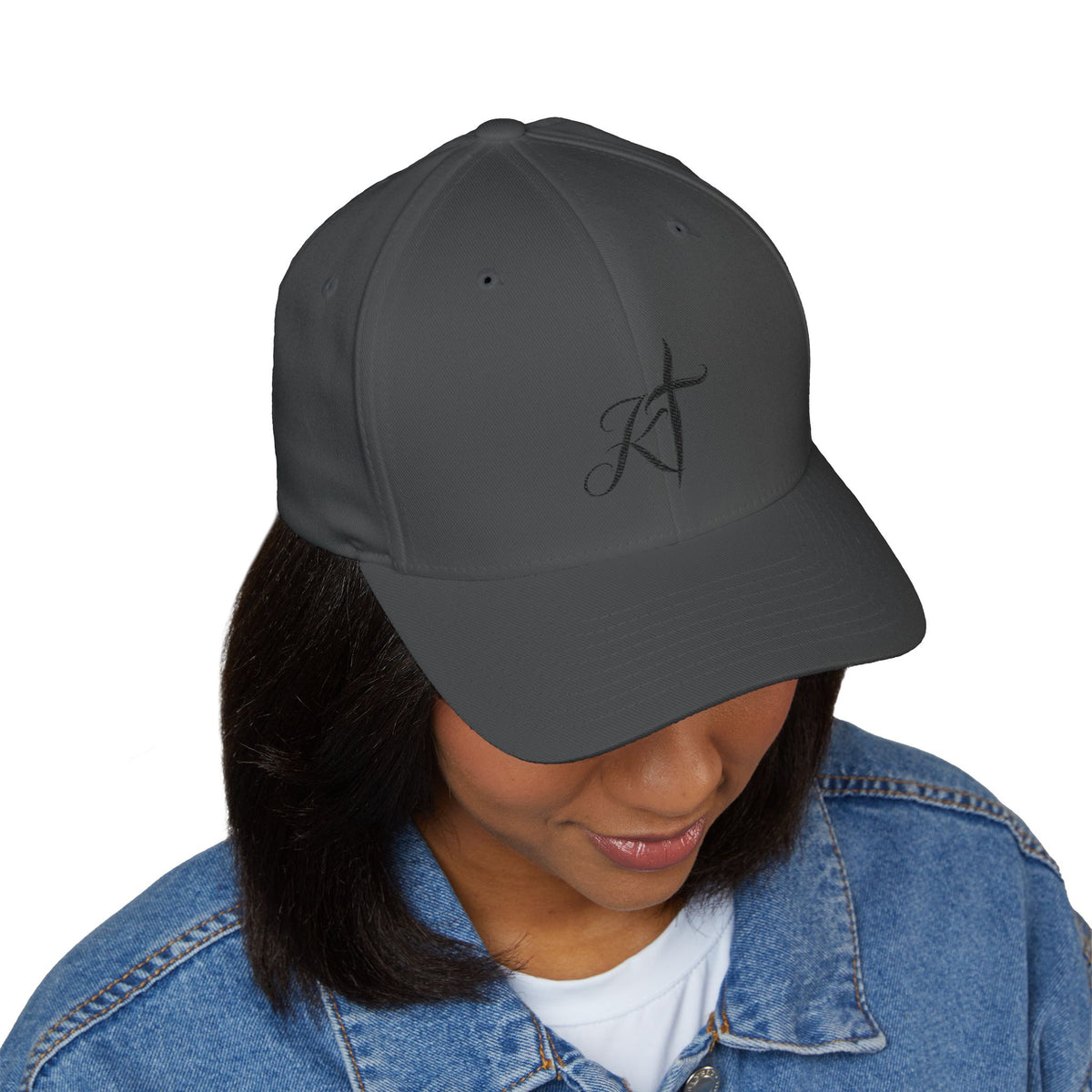 Embroidered Faith Cross Cap — 'Faith Over Fear' Closed-Back Baseball Hat