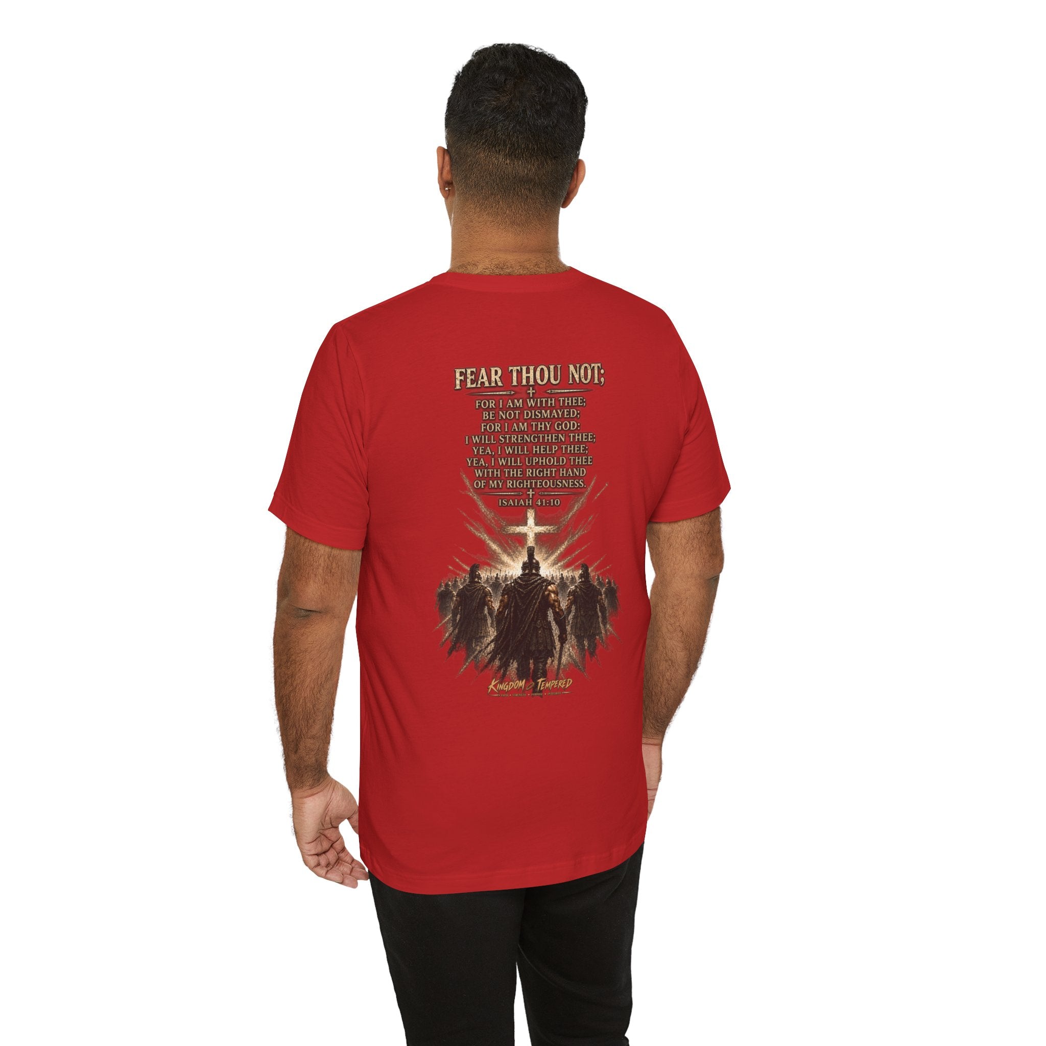Christian Cross Tee — "Fear Thou Not" Inspirational Graphic T-Shirt