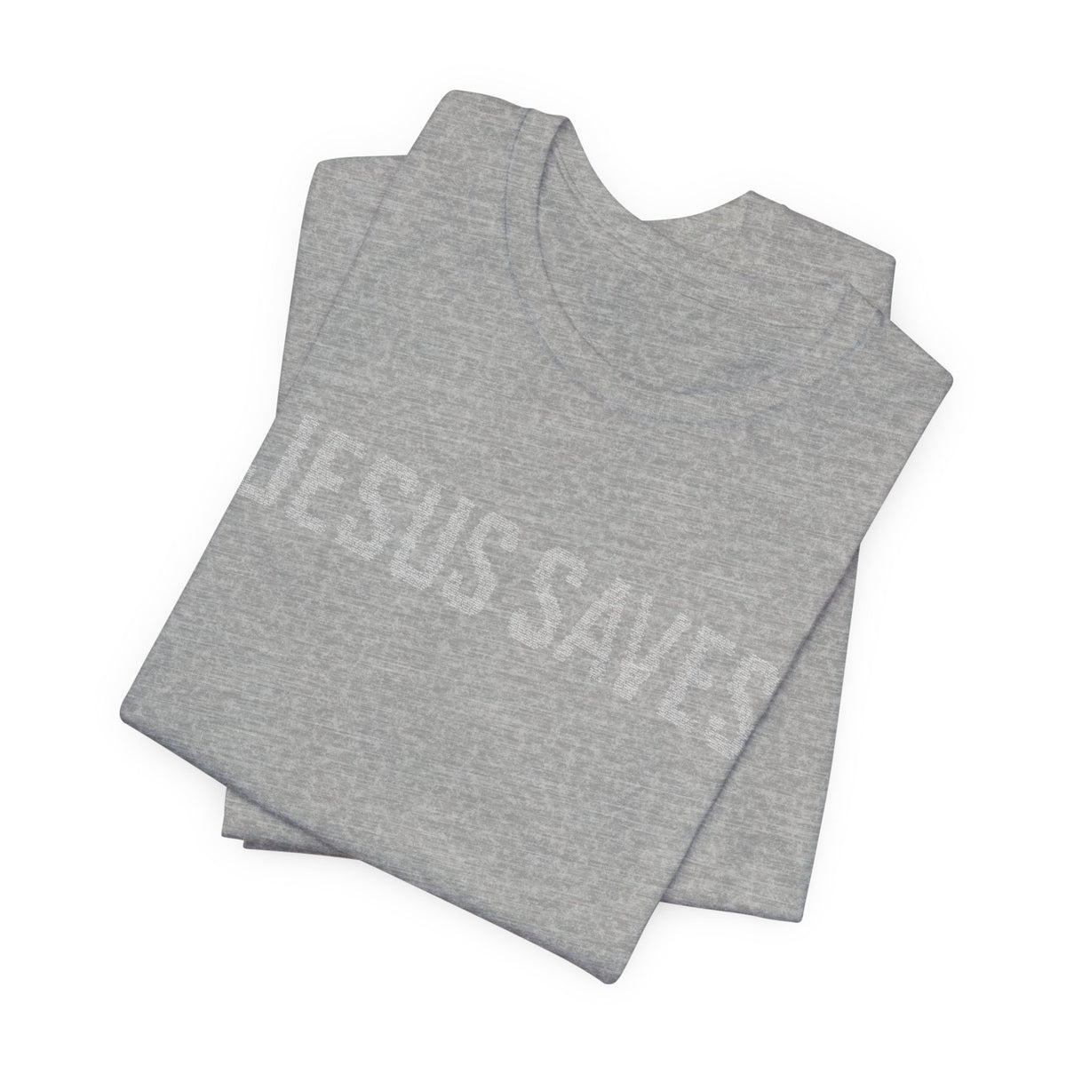 Jesus Saves written in scripture — Minimal Faith T-Shirt