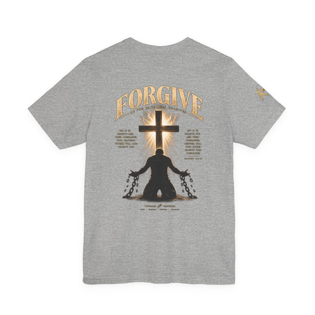 Forgive Cross Graphic Tee — Christian Faith Inspirational T‑Shirt